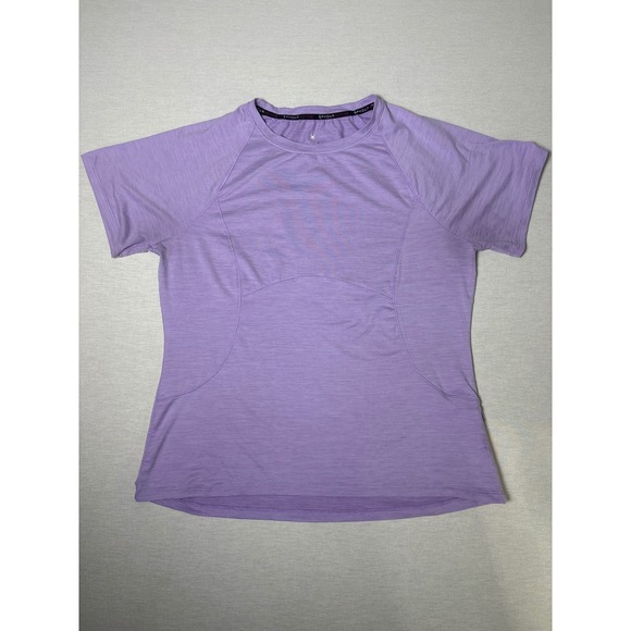 Spyder Tops - Spyder Active Womens XL Purple Heathered Short Sleeve Performance T-Shirt Pocket